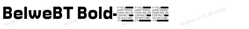 BelweBT Bold字体转换